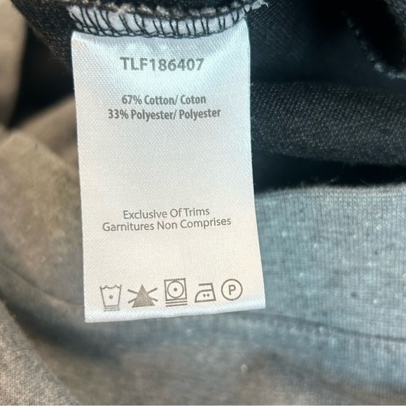 TRIPLE Five Soul heather gray tie front sweatshirt sweater dress Sz L - Picture 9 of 14